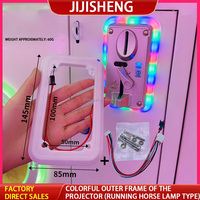 Cadre décoratif en plastique coloré JiSun avec fente à monnaie latérale et éclairage multicolore pour machine à griffes