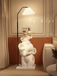 HJ HOME Grand Plateau Décoratif Éléphant pour le Salon, Utilisation Extérieure, Veilleuse, Nouvelle <span class=keywords><strong>Maison</strong></span>, Matériau Résine, <span class=keywords><strong>Lampadaire</strong></span> Led - Product Image 4