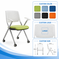 Chaise de formation pliable et empilable, mobile, hauteur d'assise 450 mm, robuste, pour projets gouvernementaux et scolaires, fourniture pour appels d'offres