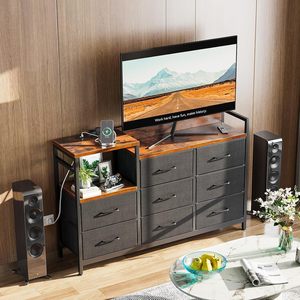 Personnalisable huit compartiments USB prise de courant armoire chambre TV support de rangement pour salon entrave tissu tiroir maison - Product Image 2