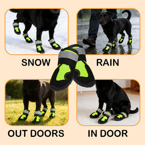 Perlindungan Cakar Anjing Sepanjang Tahun 4PCS Sepatu Anjing Bernapas dengan Tali Reflektif & Sol Anti-Selip untuk Anjing Sedang/Besar Bermain di Luar Ruangan - Product Image 5