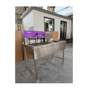 Lavatrice per Scarpe Commerciale Tutto-in-Uno in Acciaio Inox 304, Pulitore per Scarpe Semi-Automatico con Disinfezione ad Alta Efficienza - Product Image 3