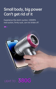 Aspiradora Inalámbrica para Auto de Alta Calidad, con Botón de Encendido, Malla de Acero, Portátil, Recargable, 12000 PA de Succión, Depósito de Polvo de 160ML, 5 Boquillas - Product Image 4