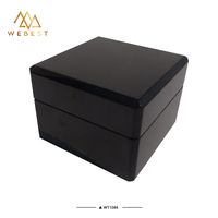 Webest Boîte à montres brillante en ébène Boîte à bijoux classique Boîte d'emballage pour montre-bracelet