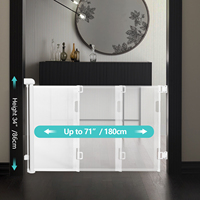 Escaliers rétractables pour porte de bébé Barrière de sécurité intérieure et extérieure en métal pour animaux de compagnie pour portes d'escalier cuisines toilettes