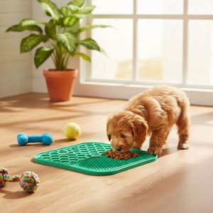 Tapis de léchage carré personnalisé avec ventouses pour chiens et chats, qualité alimentaire, lot de 2, gamelle anti-glouton pour animaux de compagnie - Product Image 4