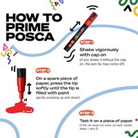 Posca PC-5m Acrylique Peinture Marqueur Lot de 8 Medium Set avec Embouts Réversibles pour Fournitures d'Art Tissu Peinture Tissu Marqueurs Peinture Stylo