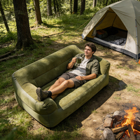 Canapé gonflable moderne en PVC écologique pour l'extérieur, camping, pique-nique, chaise longue à gonflage rapide, douce et moelleuse, imperméable, résistante à l'usure, portable