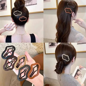 Pince à cheveux en cuir en forme de nuage pour femme, usage quotidien, pince BB, coiffe artisanale, origine Yiwu - Product Image 2
