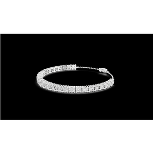 Bracelet tennis en diamant de laboratoire classique en or 14K 18K, bijoux fins élégants et luxueux pour femmes, design moderne - Product Image 3