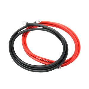 8 AWG 8mm PVC terisolasi 600V kabel baterai dinilai dengan cincin kode warna Lugs merah kawat tembaga hitam untuk koneksi arus tinggi - Product Image 2