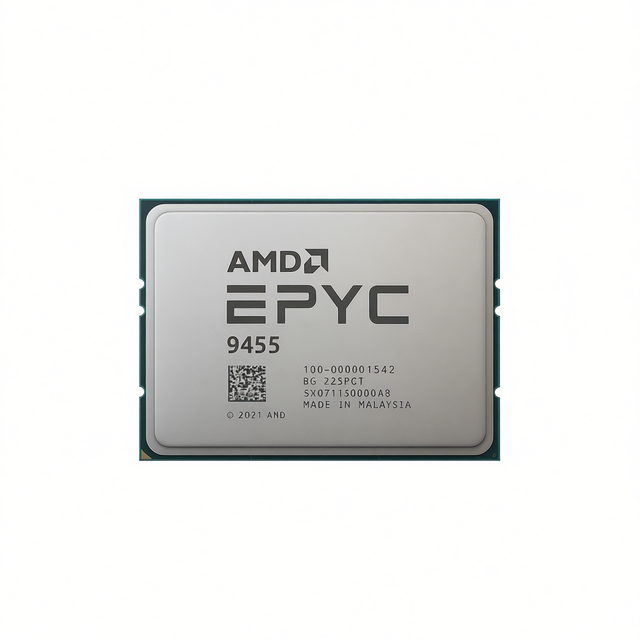 EPYC 9455 Server Processor 48 Cores 96 Threads 256MB Cache up to 4.4 GHz Socket SP5 Data Center CPU