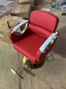 Sillón de Barbería Profesional de Cuero con Asiento Amplio, Reposabrazos Modernos, Altura Ajustable Hidráulica y Giro de 360 Grados para Barbería - Product Image 2