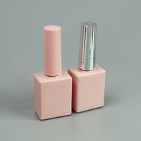 Flacons noirs de 10 ml en verre rose UV personnalisés de haute qualité pour cosmétiques, vernis à ongles, huiles essentielles, avec bouchon rose et pinceau