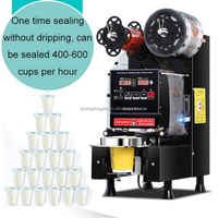 Machine à sceller pour boissons chaudes et froides commerciales, lait de soja, équipement pour thé au lait, scelleuse de gobelets en plastique