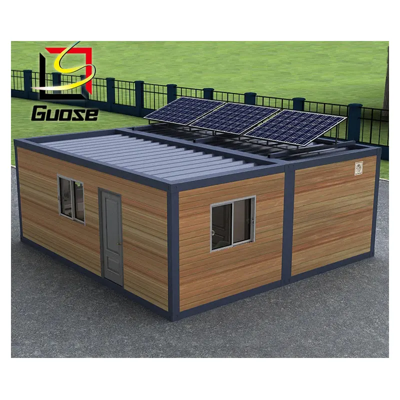 Casa prefabricada con sistema solar, contenedor de instalación AST, 20 pies y 40 pies