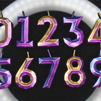 Lilin Parafin Digital Phantom Bentuk Alfabet Numerik Dua Warna Keren untuk Dekorasi Kue Ulang Tahun dengan Pengiriman Gratis