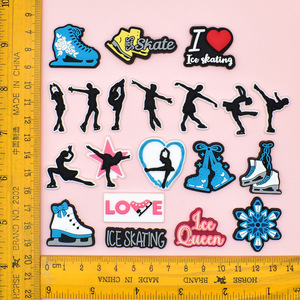 Adornos Personalizados de PVC para Zapatos de Patinaje Artístico, Siluetas de Bailarinas, Elegantes Botones Decorativos para Patines de Hielo, Decoraciones para Deportes de Invierno - Product Image 3