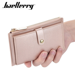 กระเป๋าสตางค์ผู้หญิง Baellerry หนัง PU แบบบาง กระเป๋าใส่เหรียญแบบซิป แฟชั่นสีพื้น ใช้ได้ทุกวัน - Product Image 5