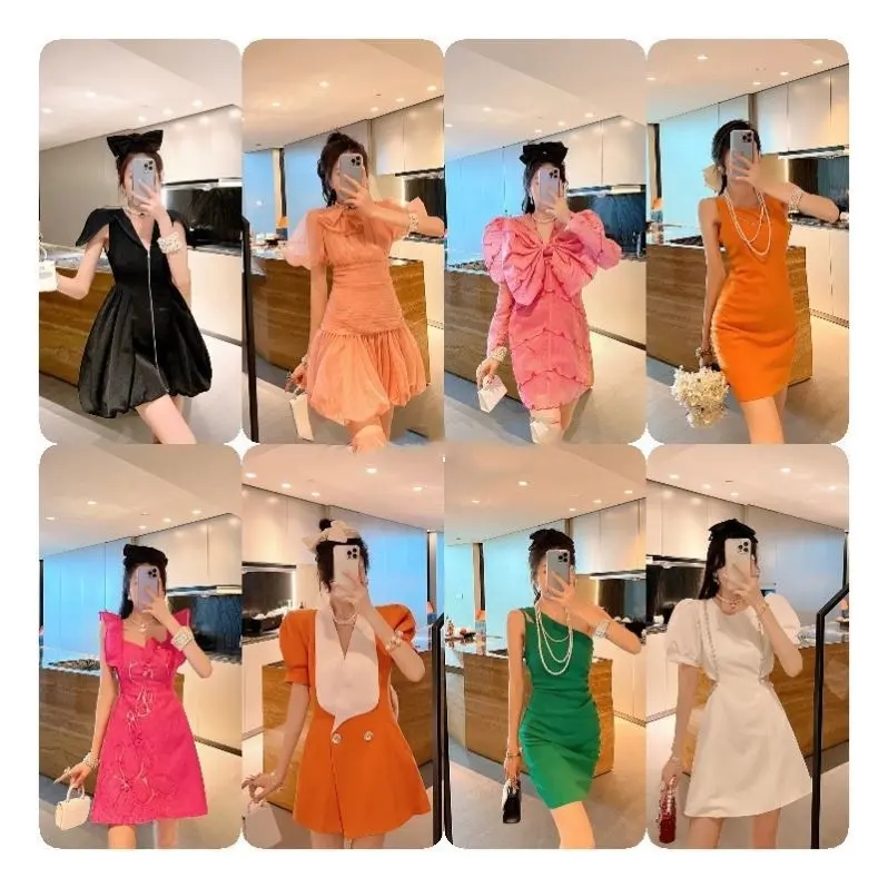 Hàn Quốc Mùa hè sử dụng quần áo phụ nữ hỗn hợp kích thước màu thứ hai tay quần áo trong kiện bán