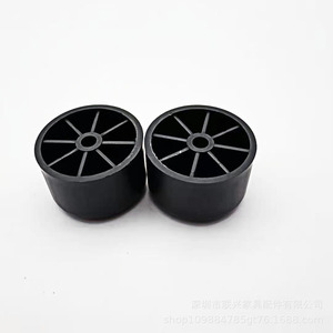 Pied de meuble en plastique Lianxing 40x40x25mm, noir, rond, pour canapé-lit - Product Image 3