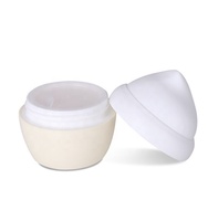 Pot de crème pour bébé en PP écologique, double paroi, avec bouchon à vis, personnalisable, 50 ml, emballage de soin de la peau, forme crème glacée, personnalisable