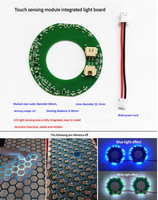 Module d'éclairage LED intelligent à capteur tactile pour table en bois avec matériaux standard pour effet ciel étoilé