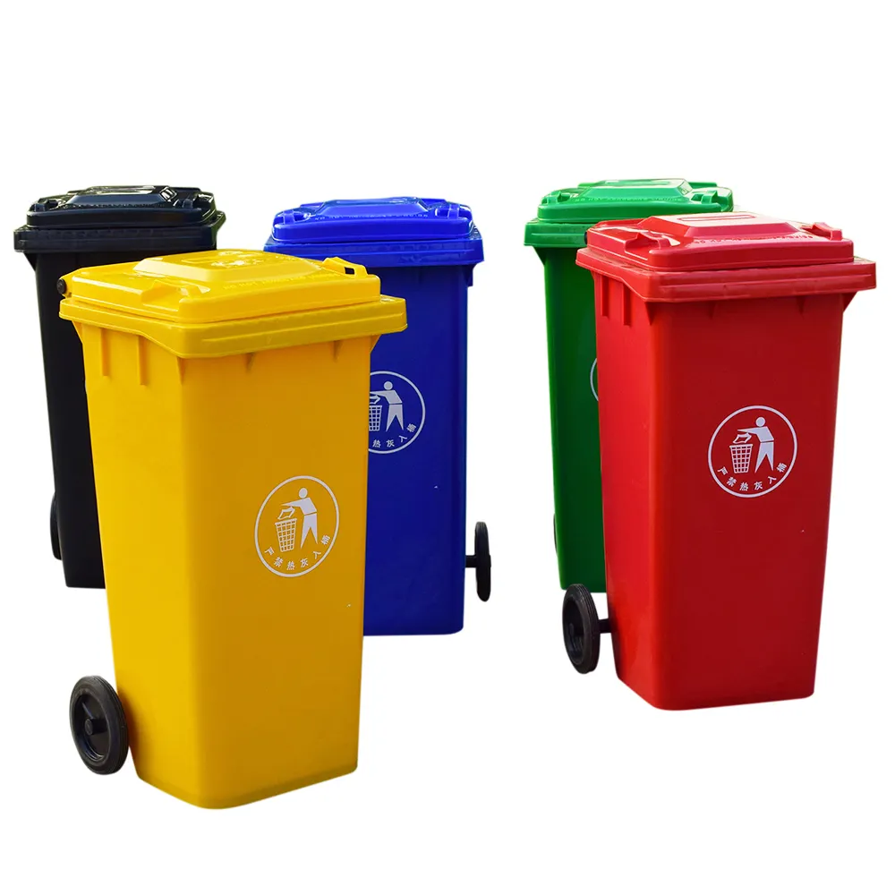 Beste verkauf recycle outdoor großhandel 80 liter abfalleimer bin mit räder