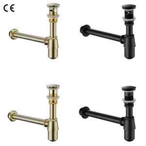 OEM available G1-1/4" BRASS Siphon Bottle Trap BRASS SINK DRAIN Bathroom Brass Chrome Plated basin plus Bottle trap siphon