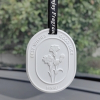 Diffuseur d'arômes en pierre suspendu pour voiture, désodorisant en céramique, plâtre, porcelaine, diffuseur d'huiles parfumées en forme de fleur, décoration de placard, cadeau