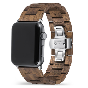 Correa de reloj NO BOX para <span class=keywords><strong>Apple</strong></span> <span class=keywords><strong>Watch</strong></span> 10 Banda de madera Compatible con Series 10 9 8 Ultra 7 <span class=keywords><strong>6</strong></span> SE 5 4 3 - Product Image 3