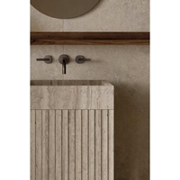 Newstar Travertino Design piédestal bassin en travertin Beige marbre naturel lavabo lavabo sur pied autoportant pour hôtel