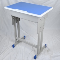 Ensemble Chaise et Bureau Ajustables en Métal Moderne de Haute Qualité pour Étudiants, Facile à Nettoyer, Mobilier de Classe pour Maternelle et École Primaire