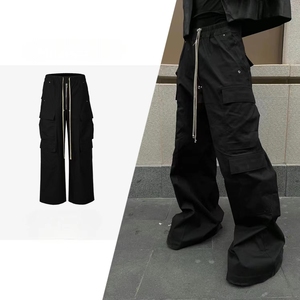 Urban RICK <span class=keywords><strong>pantaloni</strong></span> <span class=keywords><strong>Cargo</strong></span> a gamba larga <span class=keywords><strong>pantaloni</strong></span> Casual Unisex funzionali <span class=keywords><strong>pantaloni</strong></span> dritti da <span class=keywords><strong>uomo</strong></span> a tasca larga personalizzati OEM - Product Image 1