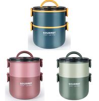 Bento zum Mitnehmen 306 Edelstahl Lunchbox Schule wieder verwendbares Schüler Mittagessen mit Lunchbox wärmer Heiz boxen