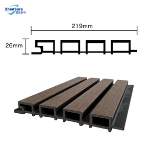 Système de panneaux muraux et de grilles en plastique-<span class=keywords><strong>bois</strong></span> WPC pour façades extérieures modernes - Product Image 3