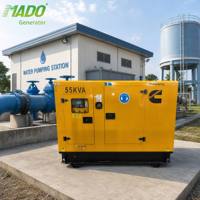Groupe électrogène diesel silencieux triphasé 40 kW 50 kVA avec moteur DCEC, groupe électrogène de secours extérieur 44 kW 55 kVA avec ATS pour événements