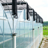 Serre polytunnel gothique tropicale préfabriquée GY pour culture hydroponique de tomates, champignons et légumes, serre à toit dentelé d'occasion à vendre