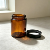 Bouteille en verre à large ouverture Amber pour l'échantillonnage de sols, flacon à réactifs pour grains de café, flacon en verre cosmétique