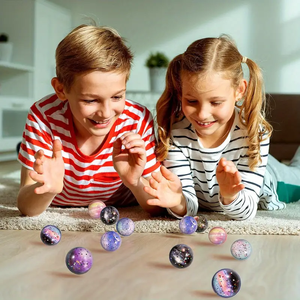 1 pz Mini <span class=keywords><strong>Galaxy</strong></span> palle rimbalzanti, bomboniere per feste a tema spaziale con coriandoli Glitter, giocattoli regalo sfusi per ragazzi e ragazze, riempitivi per Goodie Bag - Product Image 4