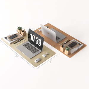 Tapis de bureau anime double face personnalisé ODM, imperméable, en cuir PU, grand tapis de souris pour ordinateur portable et clavier de bureau - Product Image 3