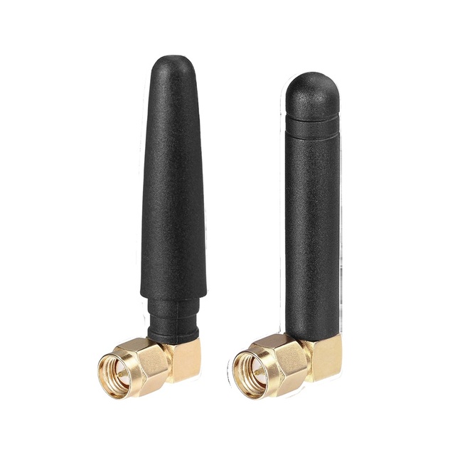 2.4/5.8GHz L-Shaped External Whip Antenna - Dual-Band High-Gain RF Connector Type for Wi-Fi, IoT & Router Devices
