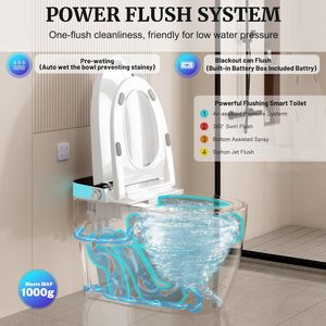 <span class=keywords><strong>WC</strong></span> intelligent en céramique de luxe, sanitaires automatiques, salle de bain intelligente - Product Image 5