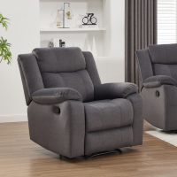 Juego de Sofás Reclinables Manuales 3+2+1, Sofá Seccional con Mesa Abatible para Sala de Estar, Muebles OEM Personalizables al por Mayor