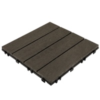 Dalles de terrasse en WPC anti-taches à emboîtement XF-N008, installation facile, revêtement de sol extérieur en composite bois-plastique DIY 300*300*25 mm