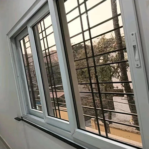 NUOXIN doppio vetro scorrevole a tre vetri in PVC finestre in vinile UPVC finestra scorrevole con zanzariera - Product Image 3