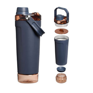 Copo Shaker Isolado 3 em 1 de 20oz com Frasco a Vácuo e Compartimento Separado para Armazenamento de Pó para Substituição de Refeições de Proteína, Academia e Esportes - Product Image 5