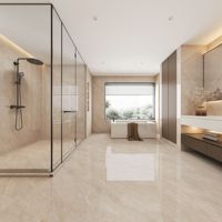 Carrelage en marbre poli et émaillé beige clair Sarang moderne 600x1200mm pour intérieur luxueux et chaleureux, idéal pour les centres commerciaux et les écoles