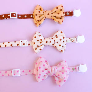 Dot Bowknot <span class=keywords><strong>Adorable</strong></span> ajustable cálido mascota perro gato Collar - Product Image 2