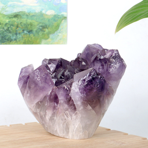 Amethyst Cathedral Raw Amethyst Geode Natural Rough Stone <b>Crystals</b> Cluster Amethyst Flower - Product Image 6